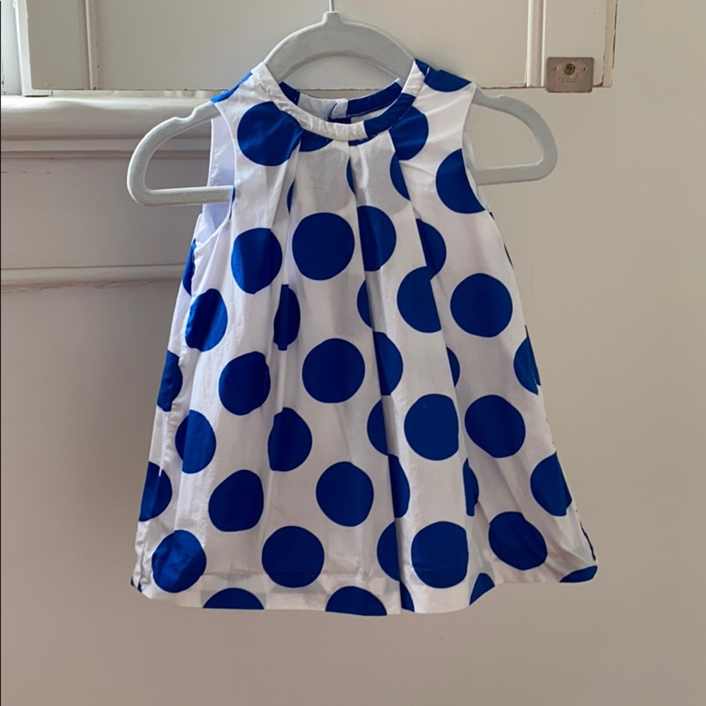 Jacadi polka dot dress & Bloomer set. 6M.